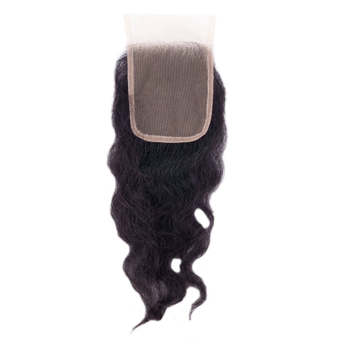 Raw Indian Curly 4x4 Transparent Closure